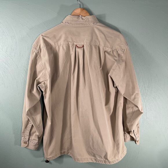 American Eagle Outfitters Long Sleeve Shirt Men Large Brown 24 Volt Work Utility - Picture 11 of 11